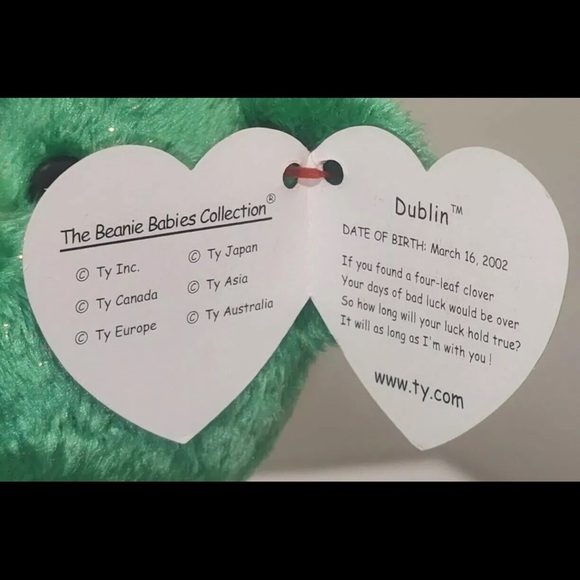 Ty Beanie Babies Green Bear Plush Toy - Picture 6 of 6